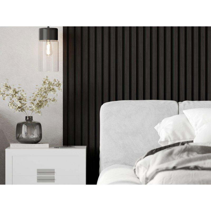 Mexen Lam-F vzorek akustických nástěnných lamel, plsť 8 mm, technická dýha, Černý Eben - S105-023-S