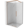 Mexen Rox sprchová zástěna Walk-in 70 x 200 cm, transparentní 8 mm, kartáčovaná měď - 8C2-070-003-65-00