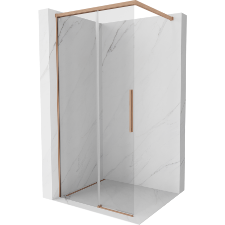 Mexen Rox sprchová stěna Walk-in 105 x 200 cm, transparentní 8 mm, kartáčovaná měď - 8C2-105-003-65-00