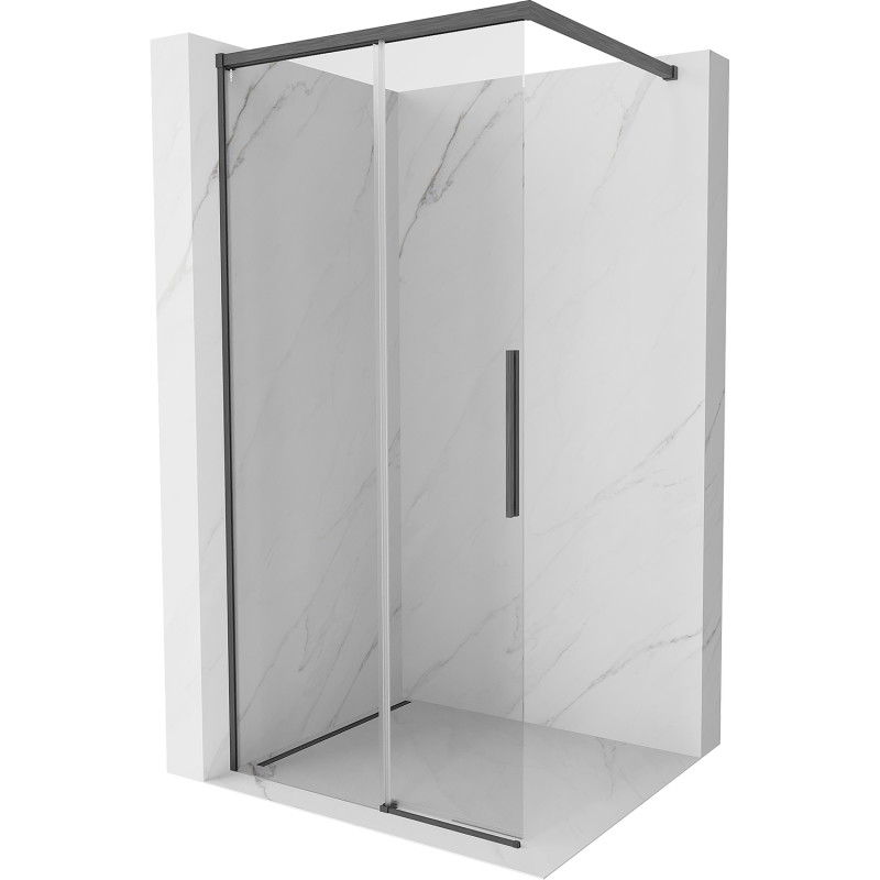 Mexen Rox sprchová stěna Walk-in 95 x 200 cm, transparentní 8 mm, gun gray kartáčovaná - 8C2-095-003-66-00