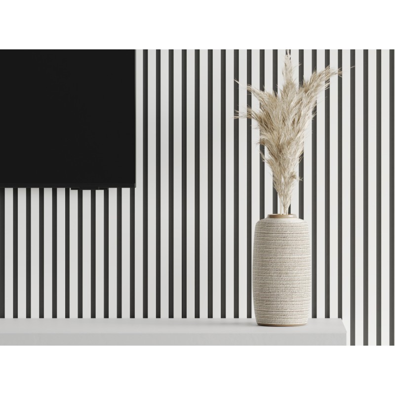 Mexen Lam-B vzorek nástěnných lamel, deska HDF 4 mm, Bílý Lesk - S100-054-S