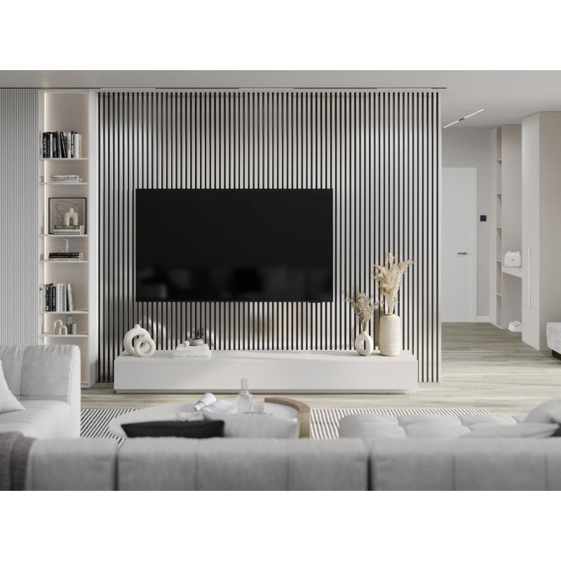 Mexen Lam-B vzorek nástěnných lamel, HDF deska 4 mm, Stříbrná - S100-056-S