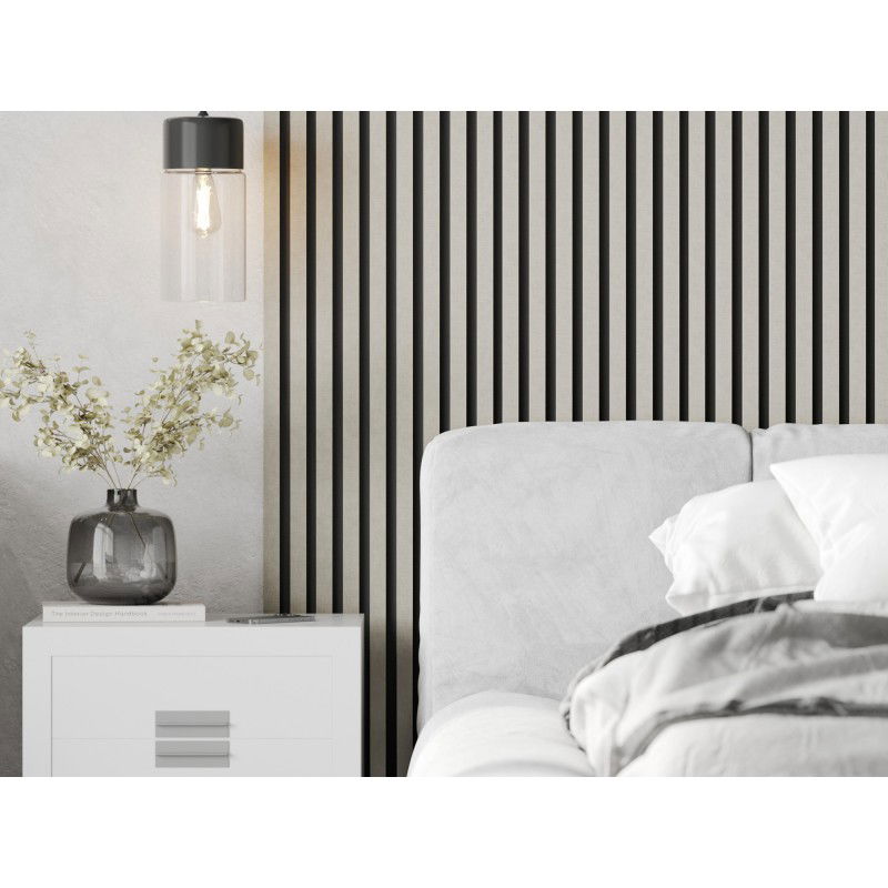 Mexen Lam-B vzorek nástěnných lamel, deska HDF 4 mm, Len Šedý - S100-068-S