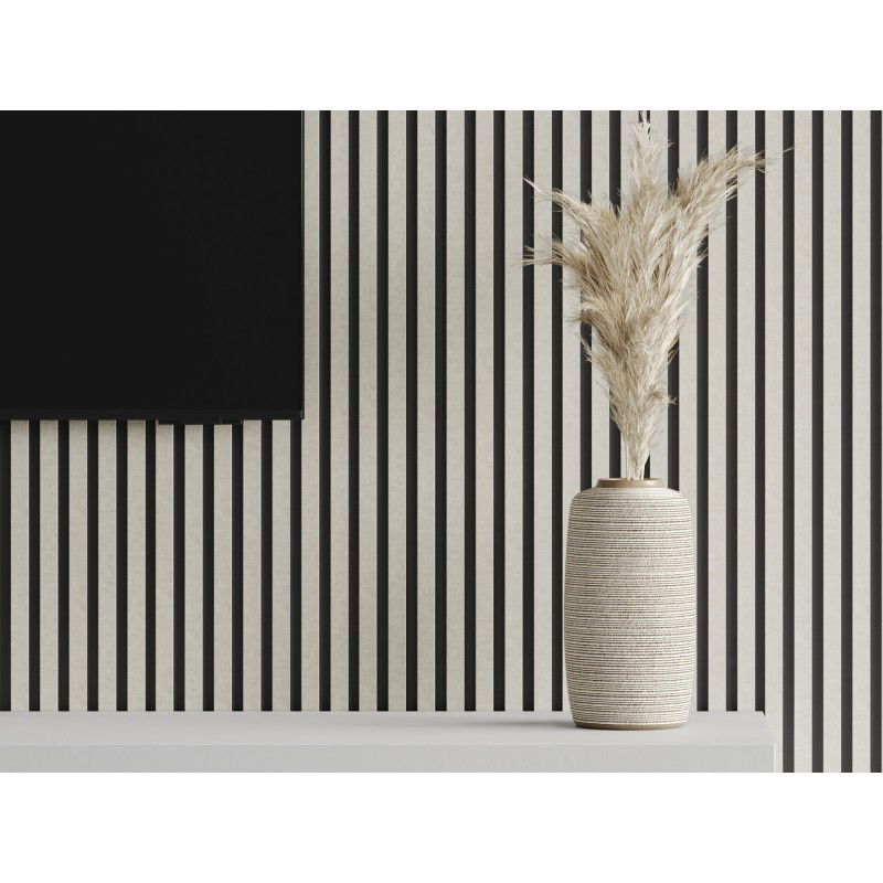 Mexen Lam-B vzorek nástěnných lamel, deska HDF 4 mm, Len Šedý - S100-068-S