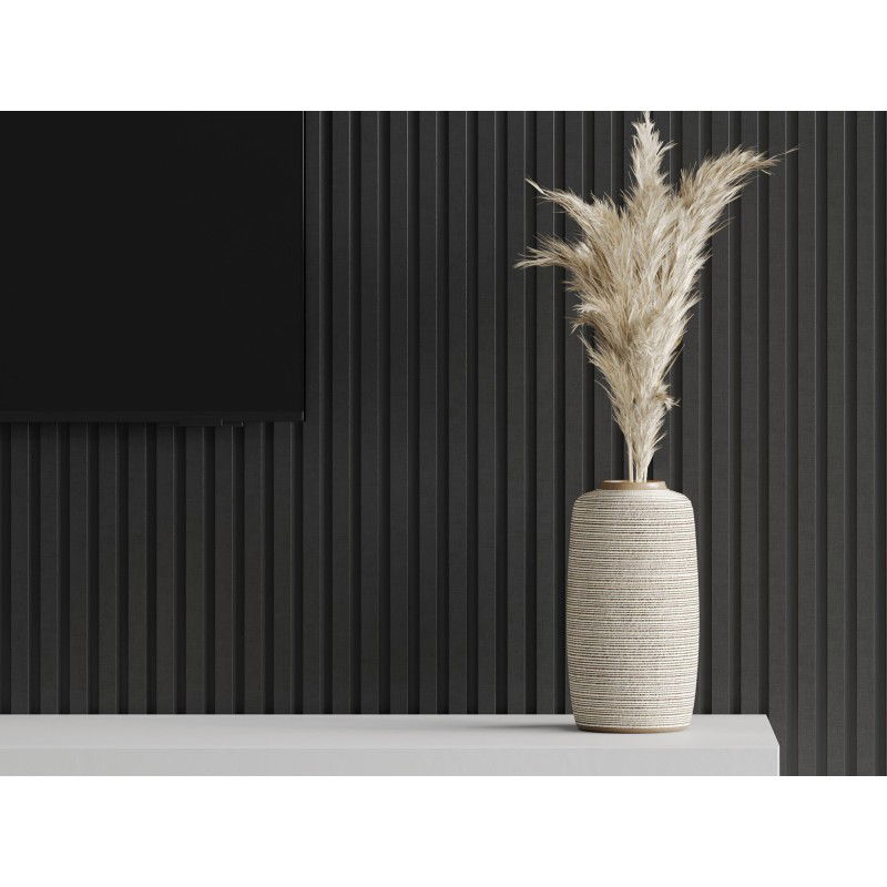 Mexen Lam-B vzorek nástěnných lamel, HDF deska 4 mm, Černý len - S100-069-S