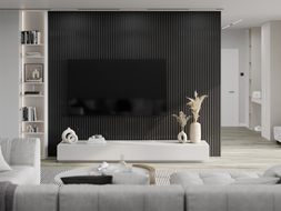 Mexen Lam-B vzorek nástěnných lamel, HDF deska 4 mm, Černý len - S100-069-S