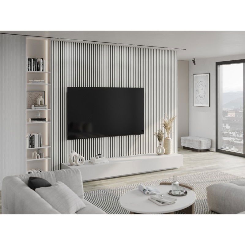 Mexen Lam-F vzorek akustických nástěnných lamel, plst 6 mm, Bílý Mat - S105-051-S