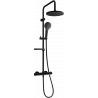 Mexen KX05 nástěnná sprchová sada s dešťovou sprchou a termostatickou baterií, černá - 771500591-70