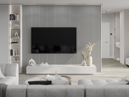 Mexen Lam-F vzorek akustických stěnových lamel, plsť 6 mm, Bílý Lesk - S105-054-S