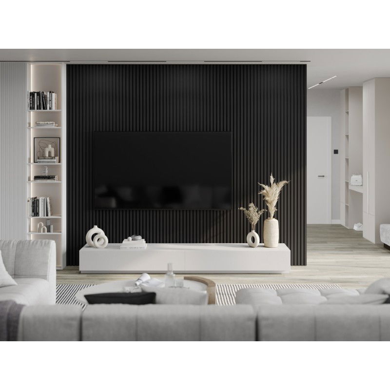 Mexen Lam-F vzorek akustických stěnových lamel, plsť 6 mm, černý lesk - S105-055-S