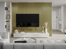 Mexen Lam-F vzorek akustických stěnových lamel, plsť 6 mm, Zlatý - S105-057-S