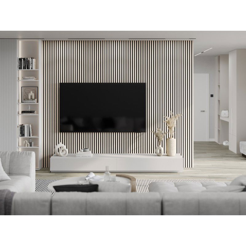 Mexen Lam-F vzorek akustických stěnových lamel, plsť 6 mm, Polární Dub - S105-067-S