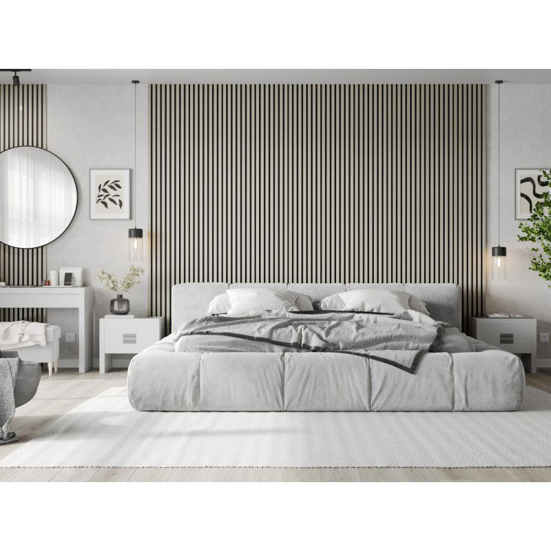 Mexen Lam-F vzorek akustických stěnových lamel, plsť 6 mm, Šedé plátno - S105-068-S