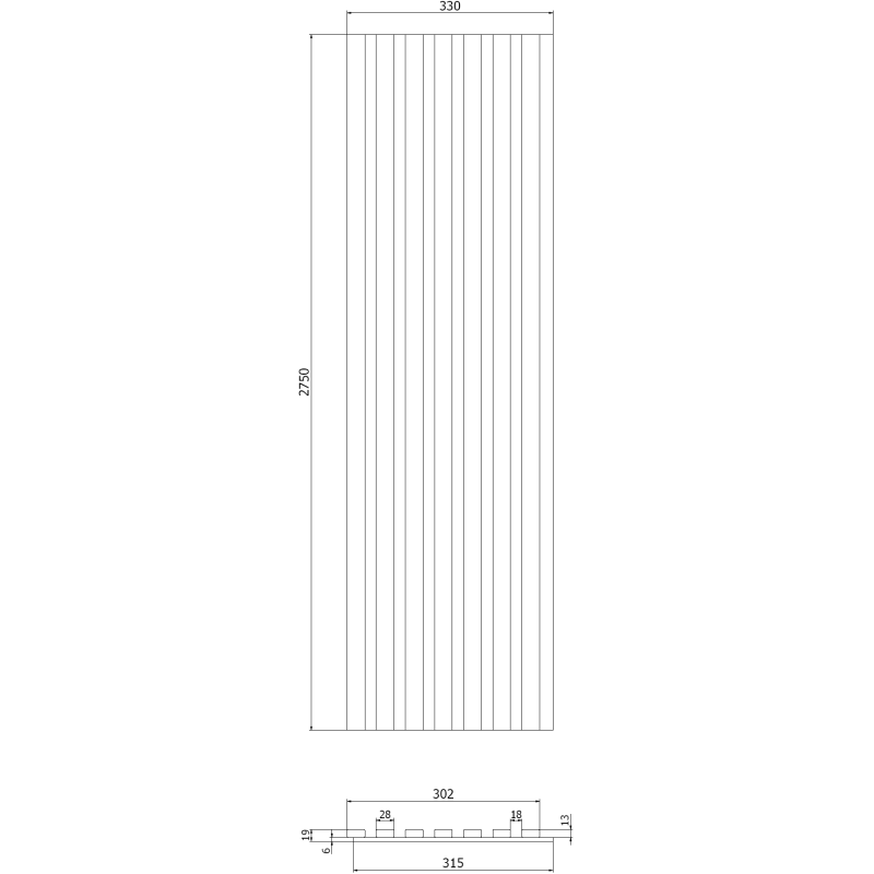 Mexen Lam-F vzorek akustických nástěnných lamel, plsť 6 mm, Klasický Dub - S105-072-S