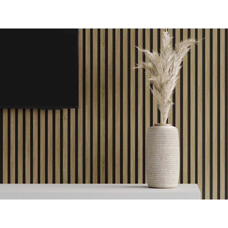 Mexen Lam-F vzorek akustických nástěnných lamel, plsť 6 mm, Klasický Dub - S105-072-S