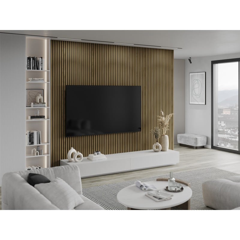 Mexen Lam-F vzorek akustických nástěnných lamel, plsť 6 mm, Klasický Dub - S105-072-S