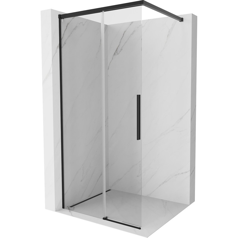 Mexen Rox sprchová stěna Walk-in 70 x 200 cm, průhledná 8 mm, černá - 8C2-070-003-70-00