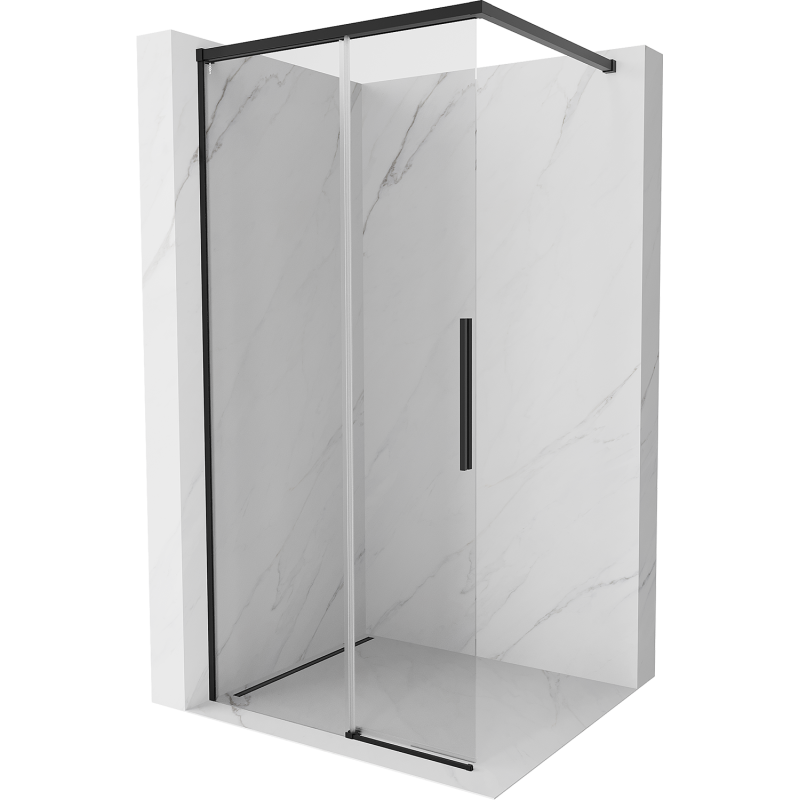 Mexen Rox sprchová stěna Walk-in 90 x 200 cm, transparentní 8 mm, černá - 8C2-090-003-70-00