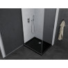 Mexen Pretoria Sprchový kout otočný 90 x 70 cm, grafit, chrom + vanička Flat, černá - 852-090-070-01-40-4070