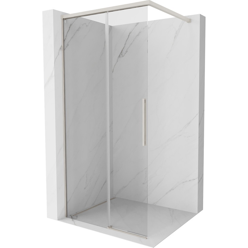 Mexen Rox sprchová stěna Walk-in 85 x 200 cm, průhledná 8 mm, kartáčovaný nikl - 8C2-085-003-97-00