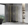 Mexen Mist Duo sprchová kabina s otočnými dveřmi 80 x 80 cm, transparentní, zlatá - 8A4-080-080-50-00