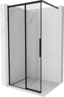 Mexen Rox sprchová stěna Walk-in levá 75 x 200 cm, černý rám 8 mm, černá - 8C2-075-003-70-70-L