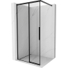 Mexen Rox sprchová stěna Walk-in levá 115 x 200 cm, černý rámeček 8 mm, černá - 8C2-115-003-70-70-L
