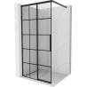 Mexen Rox sprchová stěna Walk-in levá 80 x 200 cm, černá mřížka 8 mm, černá - 8C2-080-003-70-77-L