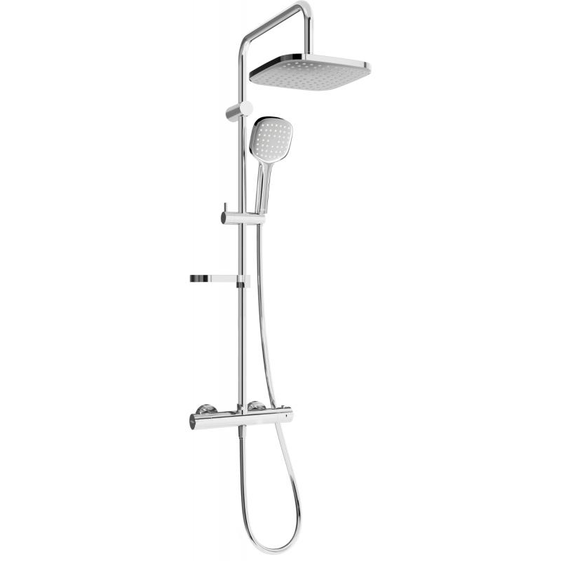 Mexen KX33 nástěnná sprchová sada s dešťovou sprchou a termostatickou baterií, chrom - 771503391-00
