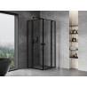 Mexen Mist Duo sprchový kout s otočnými dveřmi 115 x 115 cm, černý rám, černý - 8A4-115L-115P-70-70