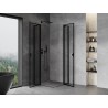 Mexen Mist Duo sprchový kout s otočnými dveřmi 115 x 115 cm, černý rám, černý - 8A4-115L-115P-70-70