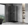 Mexen Mist Duo sprchový kout s otočnými dveřmi 115 x 115 cm, černý rám, černý - 8A4-115L-115P-70-70