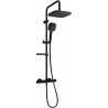 Mexen KX33 nástěnná sprchová sada s dešťovou sprchou a termostatickou baterií, černá - 771503391-70