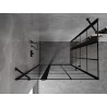 Mexen Mist Duo sprchový kout s otevíracími dveřmi 115 x 75 cm, černá mřížka, černý - 8A4-115L-075P-70-77
