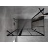 Mexen Mist Duo sprchový kout otevíratelný 95 x 90 cm, černá mřížka, černá - 8A4-095L-090P-70-77