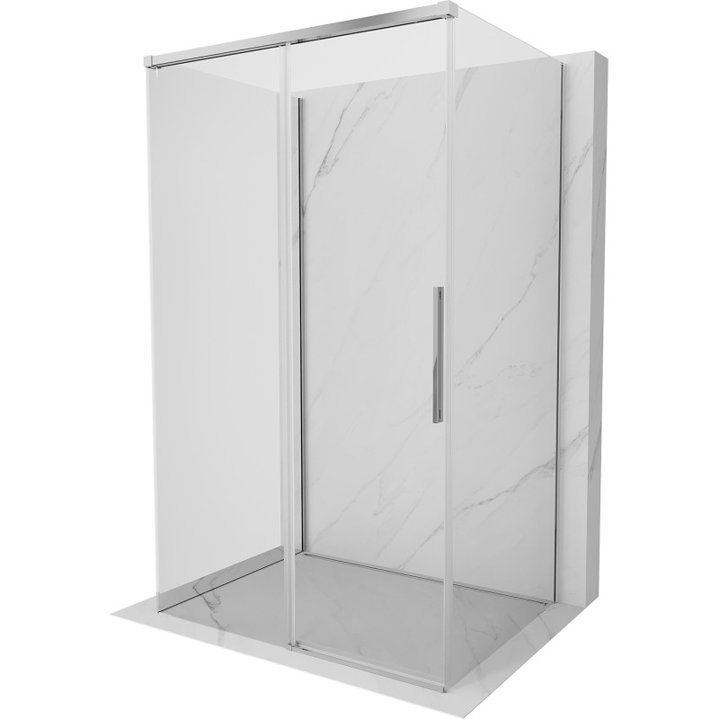 Mexen Rox-3S sprchový kout třístěnný posuvný 135 x 80 cm, transparentní, chromový - 8C2-135-080-01-00-3S
