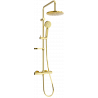 Mexen KX40 nástěnná sprchová sada s dešťovou sprchou a termostatickou baterií, zlatá - 771504091-50