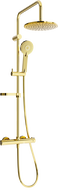 Mexen KX40 nástěnná sprchová sada s dešťovou sprchou a termostatickou baterií, zlatá - 771504091-50
