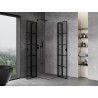 Mexen Mist L Duo sprchový kout s otočnými dveřmi 95 x 95 cm, černá mřížka, černý - 8A4L-095L-095P-70-77