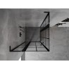 Mexen Mist L Duo sprchový kout s otočnými dveřmi 95 x 95 cm, černá mřížka, černý - 8A4L-095L-095P-70-77