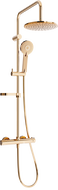 Mexen KX40 nástěnná sprchová sada s dešťovou sprchou a termostatickou baterií, růžové zlato - 771504091-60