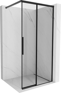 Mexen Rox sprchová zástěna Walk-in pravá 75 x 200 cm, černý rámeček 8 mm, černá - 8C2-075-003-70-70-P