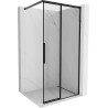 Mexen Rox sprchová zástěna Walk-in pravá 85 x 200 cm, černý rámeček 8 mm, černá - 8C2-085-003-70-70-P