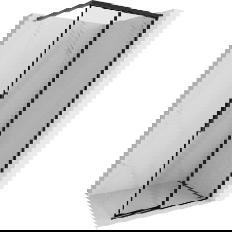 Mexen Rox sprchová zástěna Walk-in pravá 110 x 200 cm, černý rám 8 mm, černá - 8C2-110-003-70-70-P