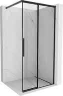 Mexen Rox sprchová stěna Walk-in pravá 110 x 200 cm, černý rám 8 mm, černá - 8C2-110-003-70-70-P