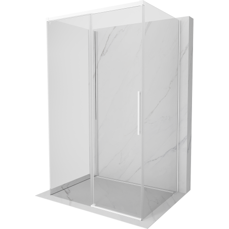 Mexen Rox-3S sprchový kout 3-stranný posuvný 90 x 75 cm, transparentní, bílá - 8C2-090-075-20-00-3S