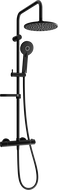 Mexen KX40 nástěnná sprchová sada s dešťovou sprchou a termostatickou baterií, černá - 771504091-70