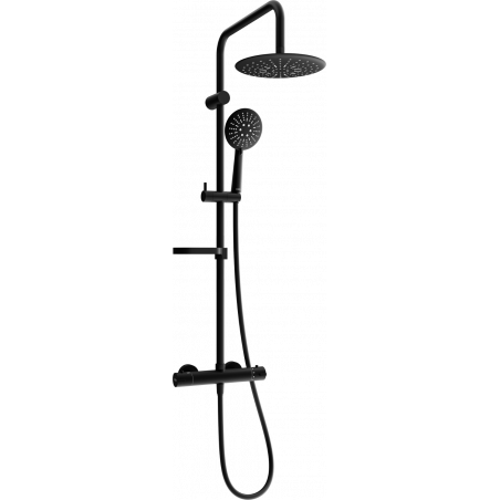 Mexen KX67 povrchová sprchová sada s dešťovou sprchou a termostatickou baterií, černá - 771506791-70
