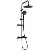 Mexen KX67 povrchová sprchová sada s dešťovou sprchou a termostatickou baterií, černá - 771506791-70