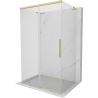 Mexen Rox-3S L sprchový kout 3-stěnný posuvný 145 x 95 cm, transparentní, zlatý kartáčovaný - 8C2L-145-095-55-00-3S